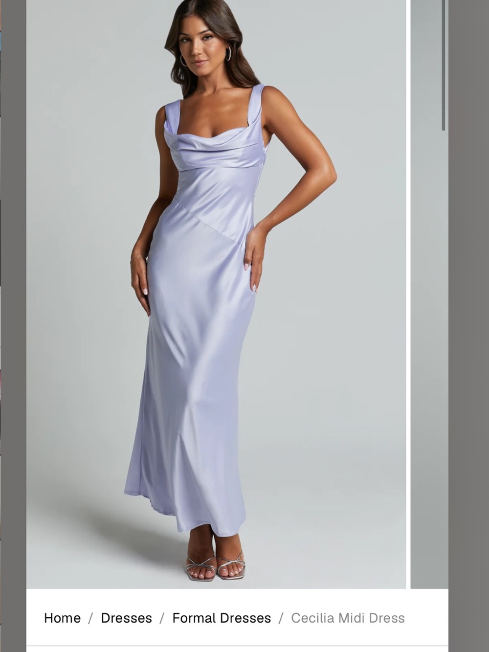 Midi Dress - Lavender Satin M